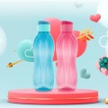 TUPPERWARE AQUASAFE FLIPTOP BOTTLE 1LTR, (SET OF 2)